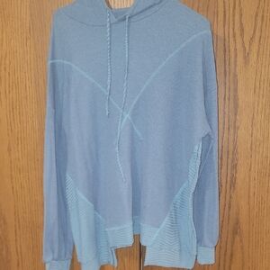 Women's Blue Hoodie Top